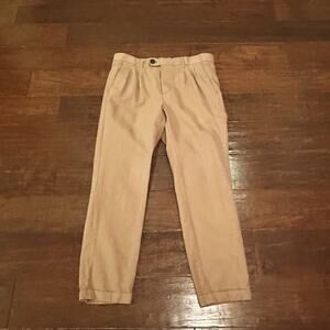 All Saints Mens Pants Tan Trouser Hidden Buttonfly Wool Blend Slacks Size 28 Tan